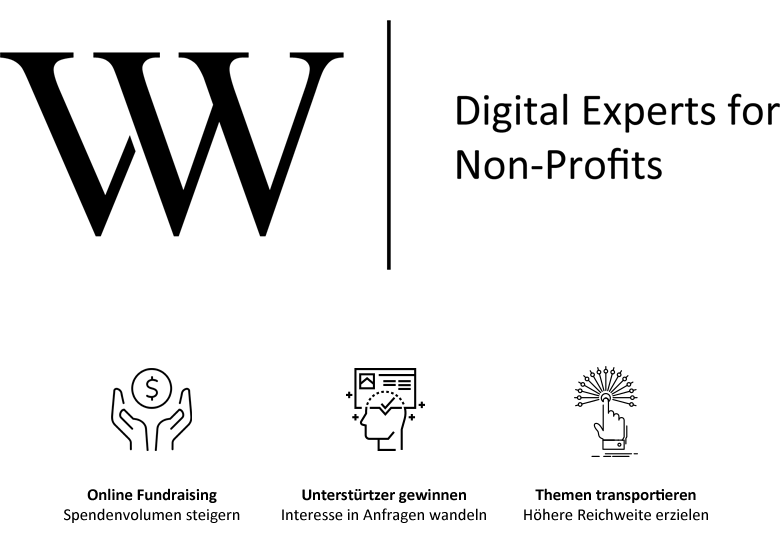 Logo von Vereinswerk mit Icons der Leistungsbeschreibung